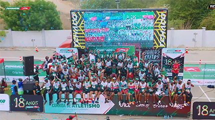 LR235 LED roadshow truck in Angola used for sports event with stage and live broadcast screen